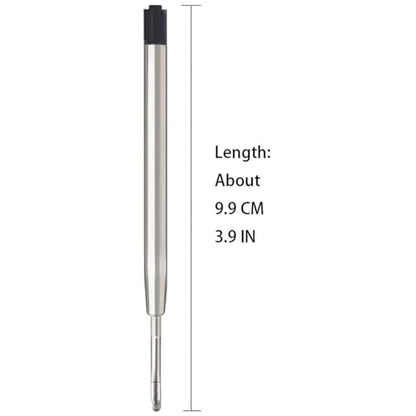 MengRan 3.9'' Ballpoint Ink Pen Refills,Black Ink,Medium,10Pcs | Compatible with Parker Pen Refill, for Click Pens & Twist Pens - color: Black Ink