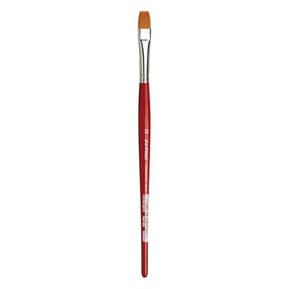 da Vinci Watercolor Series 5880 CosmoTop Spin Paint Brush, Flat Synthetic with Red Handle, Size 12 (5880-12) - size: Size 12, style: Flat