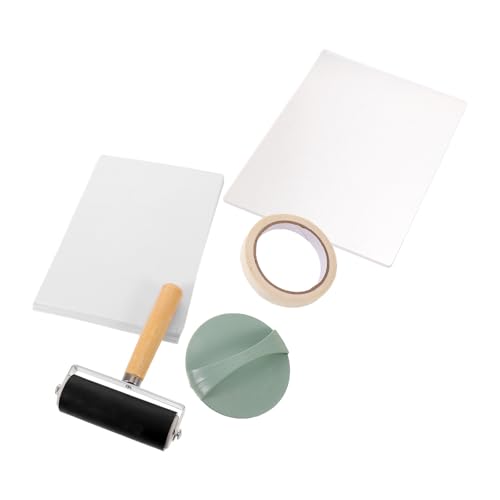 TOKIDNY Gel Printing Plate Art Supplies Set 8x10 Inch with Roller, Baren, Tape, and Printing Paper Compatible with Water-Based and Oil-Based Paints for Card Making and Art Classes