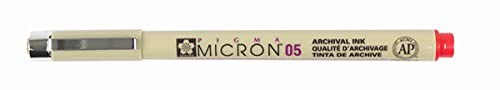 Sakura Pigma Micron - Pigment Fineliners - 0.5mm - Red [Pack of 3]