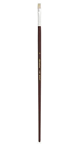 Silver Brush 1102-3 Silverstone Excellent Long Handle Hog Bristle Brush, Bright, Size 3 - size: Size 3