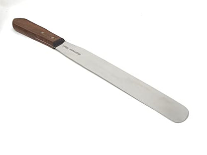 Wooden Handle Chef's Baking Spatula,Pastry Icing Spreader Knife,Stainless Steel,Grilling, Baking Cooking Kitchen Utensil, 12 Inch Blade