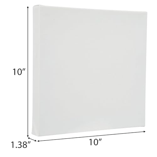 Hobby Lobby Master's Touch Grandeur Blank Canvas, Heavy-Duty Cotton Duck, Gallery-Wrapped, White (10"x10") - style: 10"x10"