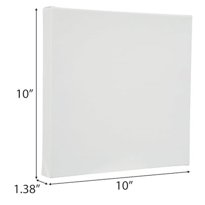 Hobby Lobby Master's Touch Grandeur Blank Canvas, Heavy-Duty Cotton Duck, Gallery-Wrapped, White (10"x10") - style: 10"x10"