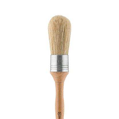 Escoda Series 7500 Artist Oil and Acrylic Paint Brush for Murals, Decorative Work & Faux Finishing, Natural Chungking Hog Bristle, Round Dome, Size 6