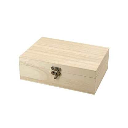 6 Pack Unfinished Wood Box with Lid Crafts Wooden Box for DIY Arts Project (8.3x6x2.7 Inches) - size: 8.3x6x2.7 Inch