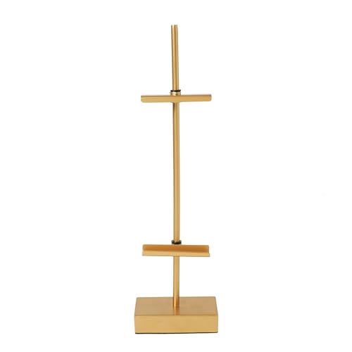 Studio Decor 18" Gold Steel Adjustable Tabletop Easel - Decorative Stand for Pictures, Frames, Books, Cards, Plates - 1 Pack