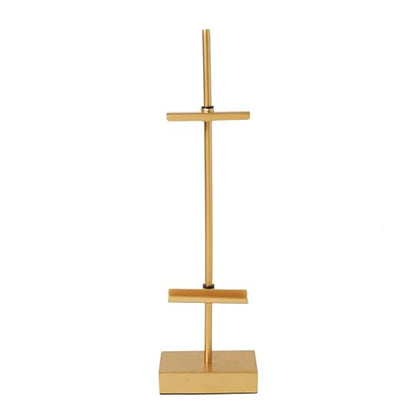 Studio Decor 18" Gold Steel Adjustable Tabletop Easel - Decorative Stand for Pictures, Frames, Books, Cards, Plates - 1 Pack