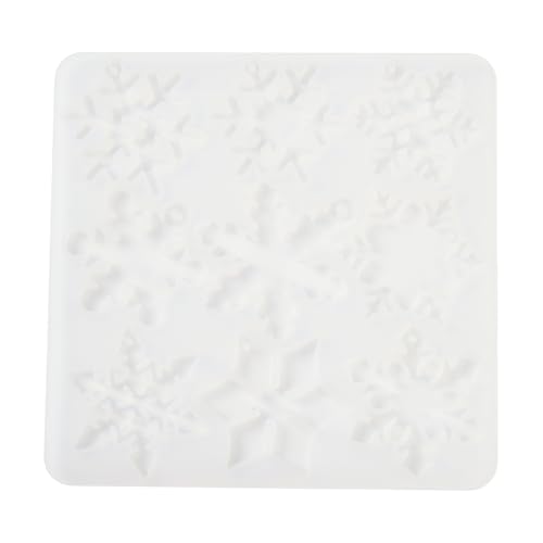 1PC Snowflake Pendant Silicone Molds Christmas Resin Epoxy Casting Molds for Earring Necklace Keychain Charms Pendants Jewelry Making DIY Gem Cabochon Craft Supplies White 115x113x4.5mm - color: White-22