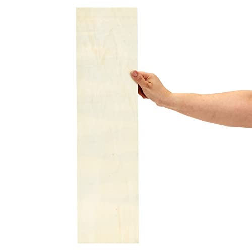 Bright Creations Unfinished Wood Panels for Panel Painting & Blank Canvas - Cradle Boards for Porch Sign Blanks - Long Wood Boards for Crafts & Wall Decor - 6 x 23 x 0.84 in, Pack of 4