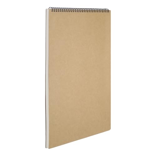PATIKIL 17 x 12" Top Spiral Bound Sketch Book, 1 Pcs 30 Sheet 60 Pages 160GSM Retro Spiral Sketchbook Notebook for Artist Drawing Painting Writing - size: 17 x 12"