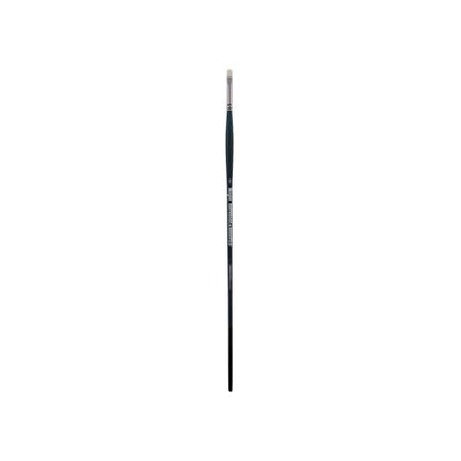 Creative Mark Imperial Professional Chungking Hog Bristle Brush - Bright # 1, Handmade Long Handle Oil Paint Brushes for Artists, Nickel-Plated Brass Ferrules, Stiff Yet Soft Natural Bristles - size: #1