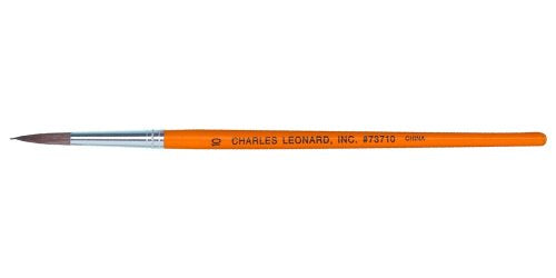 Charles Leonard Sabeline Water Color Paint Brushes with Round Handle, # 10, 0.93 Inch, Pointed Sable Blend Bristles, 12-Pack (73710) - size: # 10 - 0.93 Inch, style: Sable Blend