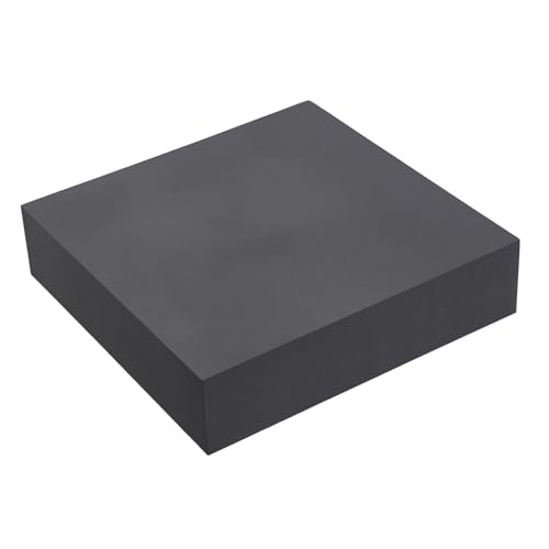 HARFINGTON Rubber Bench Block 4"x4"x1" Black Rubber Stamping Block Square Anti Vibration Pads for Jewelry Making Hammering Shaping Chasing Flattening Metals - size: 4"x4"x1"