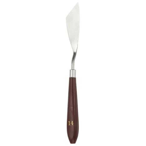 HARFINGTON Palette Knife Painting Tool 2.83" x 0.91" Stainless Steel Art Spatula Pallet Knives Scrapers Tools with Plastic Handle for Acrylic Oil Canvas Mixing Spreading, Red/Silver