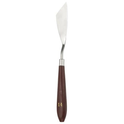 HARFINGTON Palette Knife Painting Tool 2.83" x 0.91" Stainless Steel Art Spatula Pallet Knives Scrapers Tools with Plastic Handle for Acrylic Oil Canvas Mixing Spreading, Red/Silver