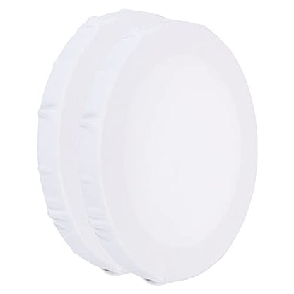 PATIKIL Paint Canvases Panel for Painting, 2 Pack 4x4 Inch Round Wood Frame Stretched Blank Art Board Panels for Acrylic, Oil, Tempera Painting, White - size: 4x4 Inch
