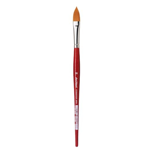 da Vinci Watercolor Series 5584 CosmoTop Spin Paint Brush, Pointed Oval Synthetic with Red Handle, Size 14 - size: Size 14, style: Pointed Oval
