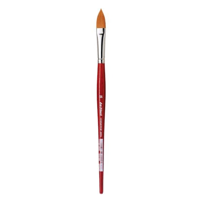 da Vinci Watercolor Series 5584 CosmoTop Spin Paint Brush, Pointed Oval Synthetic with Red Handle, Size 14 - size: Size 14, style: Pointed Oval
