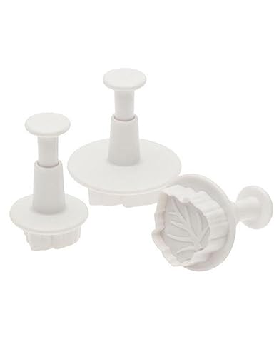 Ateco Set of 3 Sugar Paste Wide Leaf Cutters - style: Wide Leaf, set of 3