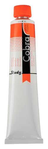 Royal Talens Cobra Study Water Mixable Oil Colors - Vermillion, 200 ml tube