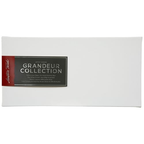 Hobby Lobby Master's Touch Grandeur Blank Canvas, Heavy-Duty Cotton Duck, Gallery-Wrapped, White (8"x16") - style: 8"x16"