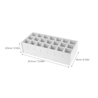 HOODANCOS Paint Organizer 21-Slot Desktop Storage Rack for Oil Acrylic Pigment Bottles Multi-Functional Paint Holder for Art Supplies and DIY Craft Organization 13.50X6.29X3.50In