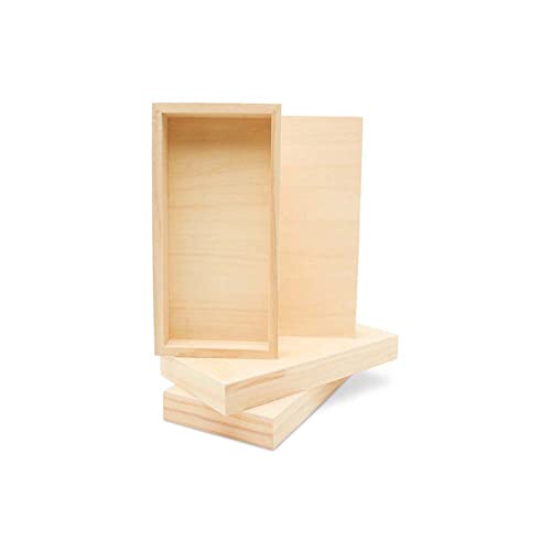 Woodpeckers 4 x 12 x 1-1/2-inch Wood Canvas Sign Blanks with Frame, Pack of 4 Wood Cradled Panels for Wall Art Sets - size: 4 x 12 x 1-1/2 inch