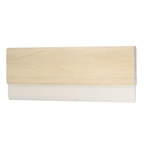 HARFINGTON Screen Printing Squeegee 12 Inch 75 Durometer Rubber Blade Wooden Handle Ink Scraper for Screen Printing Fabric Printmaking - size: 12 Inch