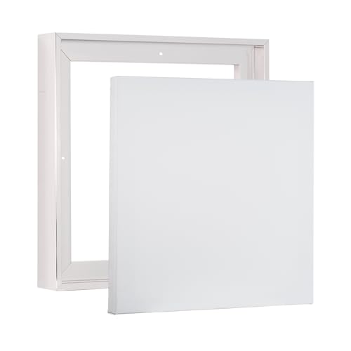 PIXY CANVAS Value Pack of 8x8 Stretched Canvas 1-1/2 (1.5) inch deep and Floater Frame for Your Paintings/Artwork/Wall Art/Wall Decor (Chrome, 8 x 8 inch, Square) - color: Chrome, size: 8 x 8 inch