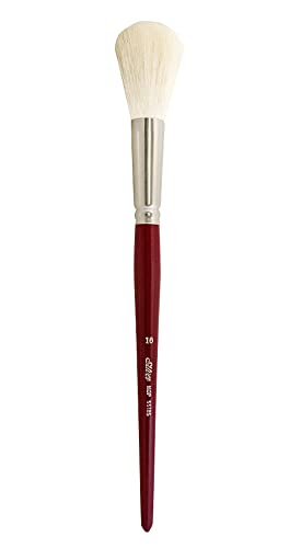 Silver Brush 5518S-16 Silver Mop Short Handle Blender Brush, White Round, Size 16 - size: Size 16