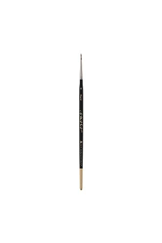 New York Central Oasis Synthetic Brush - Round #0 - Handmade in Germany, Professional Watercolor Brushes with Ergonomic Handle, Soft, Absorbent Bristles for Artists - size: Round #0