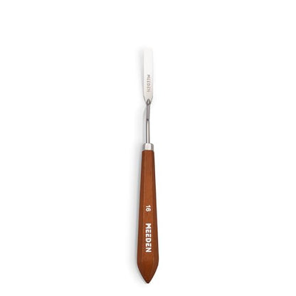 MEEDEN Artist Mixing Scraper Knife: 8.7" Flexible Stainless Steel Palette Painting Knife with Wooden Handle for Art Crafts, Cake Decorating, #16 - style: #16