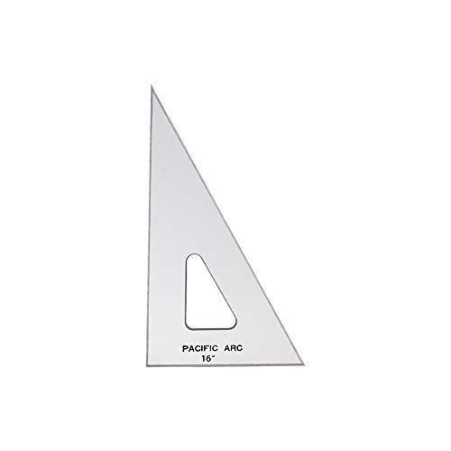 Pacific Arc Drafting Triangle, 16-inch, 30/60/90 Degrees, w/Inking Edge, Topaz - color: Topaz, size: 16-in, 30/60/90 degrees