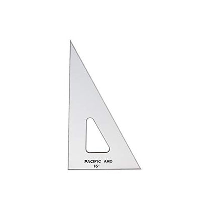 Pacific Arc Drafting Triangle, 16-inch, 30/60/90 Degrees, w/Inking Edge, Topaz - color: Topaz, size: 16-in, 30/60/90 degrees