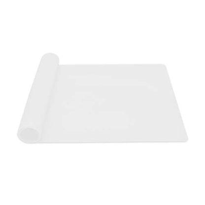 Silicone Placemats, Food-Grade Non-Slip Waterproof, Dining, Stain Resistant, Countertop Protector, Kitchen Counter Mat, Heat Resistant, Baking mat Dishwasher Safe (23.6"×15.7"-1pack, Translucent) - color: Translucent, size: 23.6"×15.7"-1pack