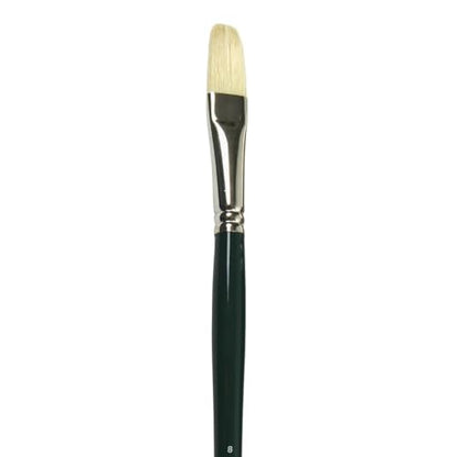 Winsor & Newton 5974708 Winton Hog Flat #8 Bristle Brush - size: #8, style: Flat