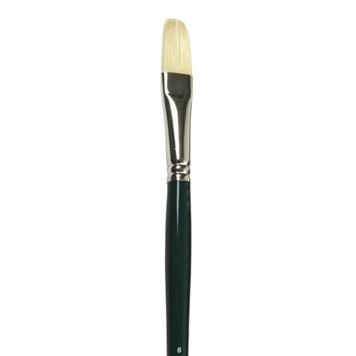 Winsor & Newton 5974708 Winton Hog Flat #8 Bristle Brush - size: #8, style: Flat