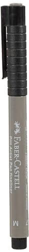 Faber-Castell Art & Graphic Pitt Artist Pen Fineliner M India Ink Pen, Warm Grey Iv, Single Pitt Pen, For Art, Craft, Drawing, Sketching, Home, School, University, Colouring