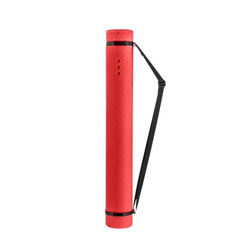 JJRING Red Poster Tube, 25" to 40" Extendable Poster Storage Holder Tube with Carrying Strap, Poster Carrying Case for Blueprints, Scrolls, Maps and Architect Papers - color: Red