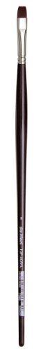 da Vinci Oil & Acrylic Series 7385 Top Acryl Paint Brush, Bright Red/Brown Synthetic with Long Ergonomic Handle, Size 8 (7385-08) - size: Size 8, style: Bright Brown Long