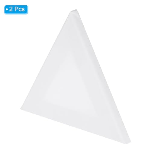 PATIKIL Paint Canvases for Painting, 2 Pack 8x7 Inch Triangle Wood Frame Stretched Blank Art Canvas Board Panels for Acrylic, Oil, Tempera Painting, White - size: 8x7 Inch