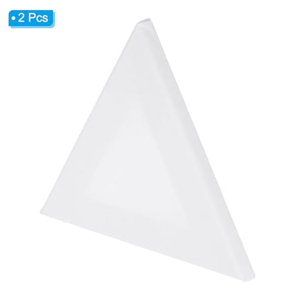 PATIKIL Paint Canvases for Painting, 2 Pack 8x7 Inch Triangle Wood Frame Stretched Blank Art Canvas Board Panels for Acrylic, Oil, Tempera Painting, White - size: 8x7 Inch