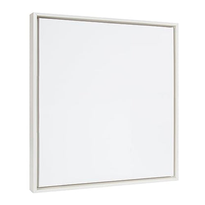 Kate and Laurel Sylvie Blank Framed Canvas Wall Art, 22x22 Gold, Modern Empty Canvas for Paint-Your-Own Art, Premium Already Framed - color: White, size: 22"L x 22"W