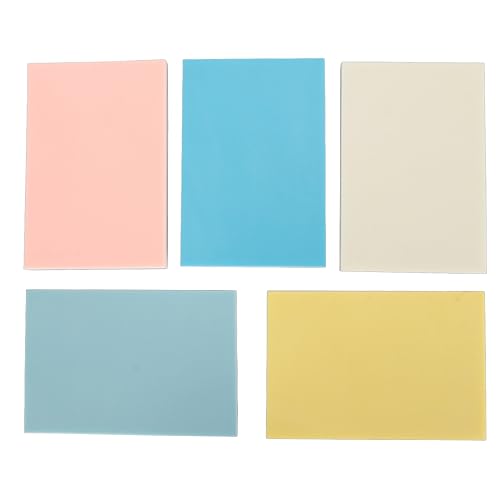WOOXGEHM 5Pcs Rubber Stamp Carving Blocks, Soft, Nice Extensibility Colorful Carving Blocks, 5.9in Long 3.9in Wide Carving Blocks for DIY Printing Craft