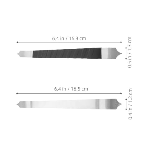 BESTYASH 2pcs Stainless Metal Clay Carving Tools with Scale Texture for Clay Sculpting and Ceramic Modeling, Clay Blade Set for Handmade Crafting