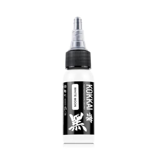 Tattoo Ink, Premium Quality, Precision Medium Viscosity, Rich Hue, Quick Healing, Acrylic-Free, Water-Based, Ready-to-Use Ink for Precision Tattooing (White Moon, 8 oz) - color: White Moon, size: 1 oz