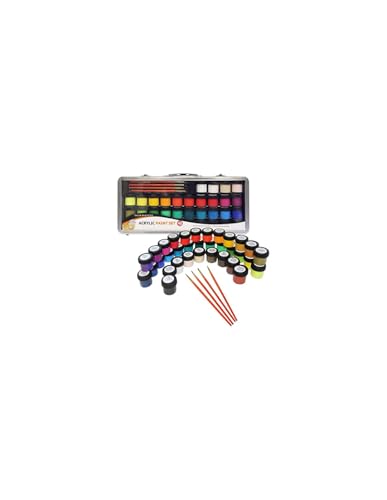 Daler Rowney Simply Acrylic Paint 40 Piece Set in Metal Case - style: 40 Pack