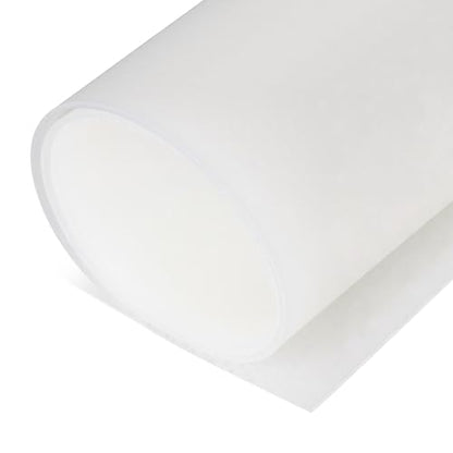 Exactly Rubber - Translucent Silicone Sheet, 50A Durometer Rubber Sheet, Semi Clear Silicone, Resistant -80 to 450°F, Food-Grade Silicone Placemat, 450% Elongation, Made in The USA, 1/32 x 3 x 9” - size: 1/32 x 3 x 9