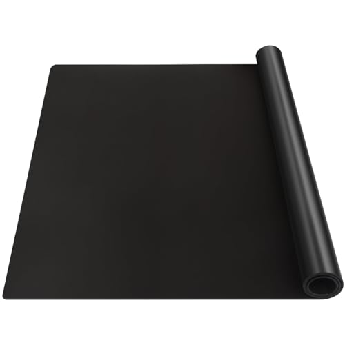 Extra Large Silicone Mat, 84”x24” Heat Resistant Mats for Countertop, Cuttable Waterproof Kitchen Counter Mat, Multipurpose Countertop Protector Mat, Silicone Mats for Kitchen Counter (Black) - color: Black, size: 24"L x 84"W